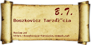 Boszkovicz Tarzícia névjegykártya